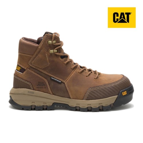 Caterpillar Device Waterproof Composite Toe Werkschoenen Heren DonkerBeige (XCDH.NL)